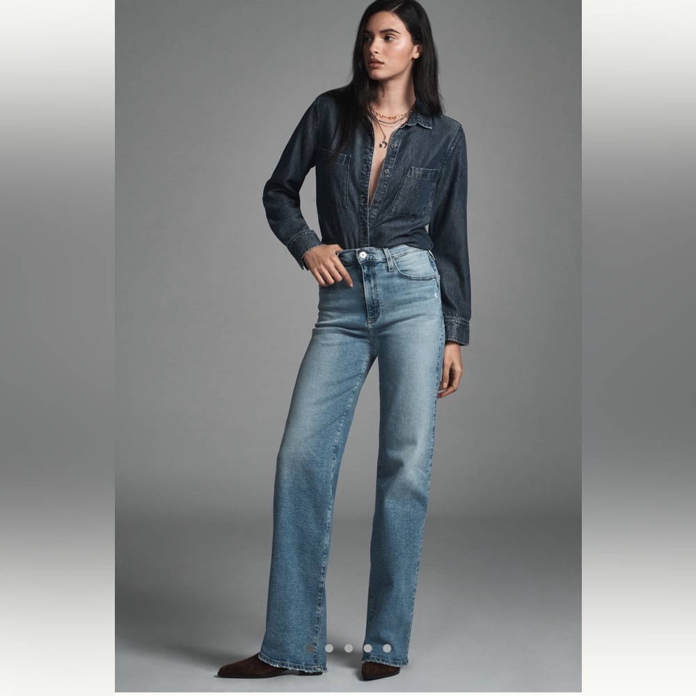 AG Kora high rise wide leg jeans sz 27 - Picture 2 of 10